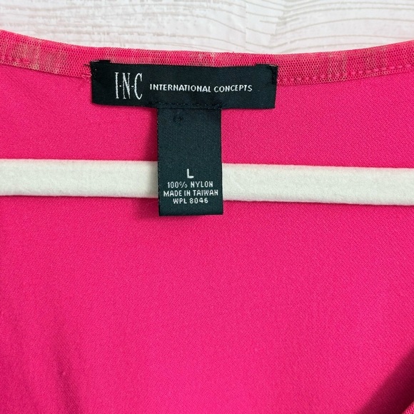 Inc Caflan Women’s Boho Pink Tie Dye Mini Dress. Size L - Picture 7 of 7